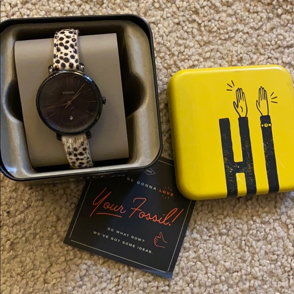Authentic Fossil Leopard Watch